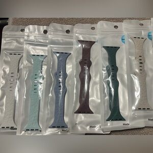 Set of 6 Silicone Watch Bands size 38/40/41